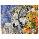 5D DIY Diamond Painting Wolf Cross Stitch Kit Full Drill Square Embroidery Animals Mosaic Art Picture of Rhinestones Decor Gift
