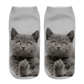 Cartoon Cat Sock 3D Cat Printed Cotton Anklet Socks Low Cut Sports Sock Cute Designer Women Girl Casual Socks