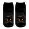 Cartoon Cat Sock 3D Cat Printed Cotton Anklet Socks Low Cut Sports Sock Cute Designer Women Girl Casual Socks