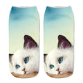 Cartoon Cat Sock 3D Cat Printed Cotton Anklet Socks Low Cut Sports Sock Cute Designer Women Girl Casual Socks