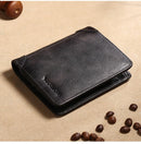 ManBang 2020 HOT Genuine Leather Men Wallet Small Mini Card Holder Male Wallet Pocket Retro purse High Quality