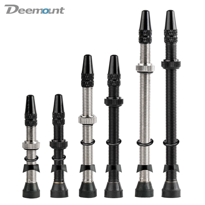 Deemount 40/60/80mm 2PCS Bicycle Tubeless Tire Presta Valve Brass Core Brass Stem W/ Alloy & Tool