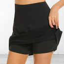 Gym Women Running Shorts Skirt High Waist New Shorts Mesh Double Layer Print Patchwork Fitness Shorts Sports Short Skirt Drop