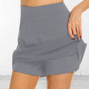 Gym Women Running Shorts Skirt High Waist New Shorts Mesh Double Layer Print Patchwork Fitness Shorts Sports Short Skirt Drop