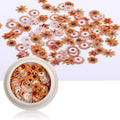50pcs/box Nail Art Color mixed  small Daisy Flower rose ultra-thin wood pulp patch DIY nail art jewelry  nail art decoration