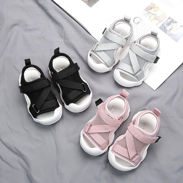 2021 Summer Kids Mesh Sandals Baby Girls Casual Shoes Children Beach Sandals Boys Brand Black Shoes Fashion Sport Sandals