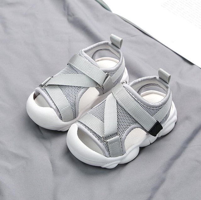 2021 Summer Kids Mesh Sandals Baby Girls Casual Shoes Children Beach Sandals Boys Brand Black Shoes Fashion Sport Sandals