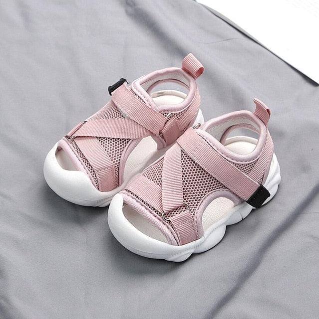 2021 Summer Kids Mesh Sandals Baby Girls Casual Shoes Children Beach Sandals Boys Brand Black Shoes Fashion Sport Sandals