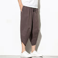 Dropshipping Summer Cotton Harem Pants Men Casual Hip Hop Trousers Cross Bloomers Calf-Length Pants Joggers Streetwear