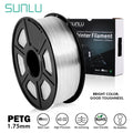 SUNLU PETG 3D Printer Filament 1.75mm Dooling Gift Material Hot Sale Black Color PETG 3D Filament Consumables 1KG/2.2LBS