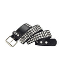 Women's Single Double or Rivet Grommet Belt, Punk Waist Belt with Chain Detachable 2 Hole Belt