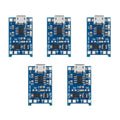 5PCS 5V 1A Micro USB 18650 Lithium Battery Charging Board Charger Module+Protection Dual Functions TP4056