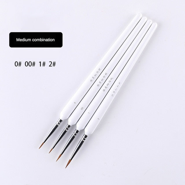 10 pcs Miniature Hook Line Pen art painting brushes weasel hair paint brush gouache watercolor oil paints artists Hand Painted
