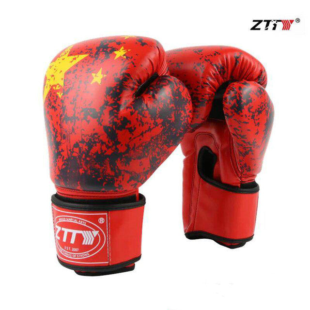 ZTTY Kick Boxing Gloves for Men Women PU Karate Muay Thai Guantes De Boxeo Free Fight MMA Sanda Training Adults Kids Equipment