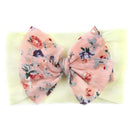 New Bohemia Elastic Printed Flower Kids Headband Newborn Infant Knot Bows Headwraps Baby Girls Headwear Cute Gifts Photo Props
