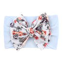 New Bohemia Elastic Printed Flower Kids Headband Newborn Infant Knot Bows Headwraps Baby Girls Headwear Cute Gifts Photo Props