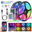 USB LED Strip Light 5050 SMD USB Bluetooth RGB Lights Flexible LED Lamp Tape Ribbon RGB TV Desktop Diode Tape Controller adapter