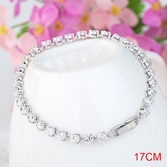 2021 New Fashion Luxury 925 Sterling Silver Tennis women's Bracelets Bangle For Women Christmas Gift Jewelry Wholesale S5877b