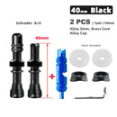 Deemount 2PCS Schrader A/V Valves 40/60mm CNC Machined Anodized Nipple for MTB Road Bike Tubeless Rims
