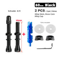 Deemount 2PCS Schrader A/V Valves 40/60mm CNC Machined Anodized Nipple for MTB Road Bike Tubeless Rims