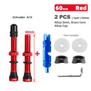 Deemount 2PCS Schrader A/V Valves 40/60mm CNC Machined Anodized Nipple for MTB Road Bike Tubeless Rims