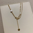 Huge Bud Necklace 14k Real Gold Plated Pearl Pendant Collares Collier Designer Jewelry Luxury Necklace for Girl Women Choker