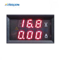 DC 100V 200V 10A 50A 0.28" Mini Digital Voltmeter Ammeter 4 Bit 5 Wires Voltage Current Meter Tester Blue Red Dual LED Display