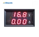 DC 100V 200V 10A 50A 0.28" Mini Digital Voltmeter Ammeter 4 Bit 5 Wires Voltage Current Meter Tester Blue Red Dual LED Display