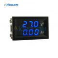 DC 100V 200V 10A 50A 0.28" Mini Digital Voltmeter Ammeter 4 Bit 5 Wires Voltage Current Meter Tester Blue Red Dual LED Display