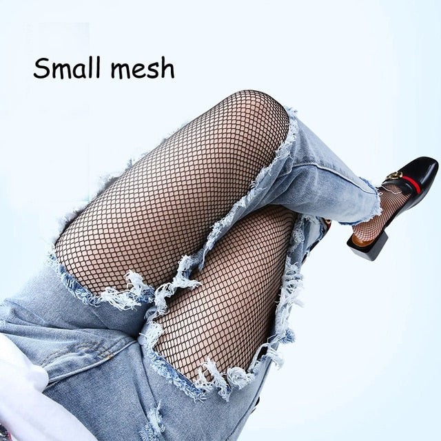 Women's Long Hollow Out Sexy Pantyhose Black Women Tights Stocking Fishnet Stockings Club Party Hosiery  Female Long Stockings