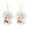 30 Style Earrings For Women Girls 3D Birthday Lovely Jewelry Duck Rabbit Animal Cow Flamingo Kids Children's friendship Gift