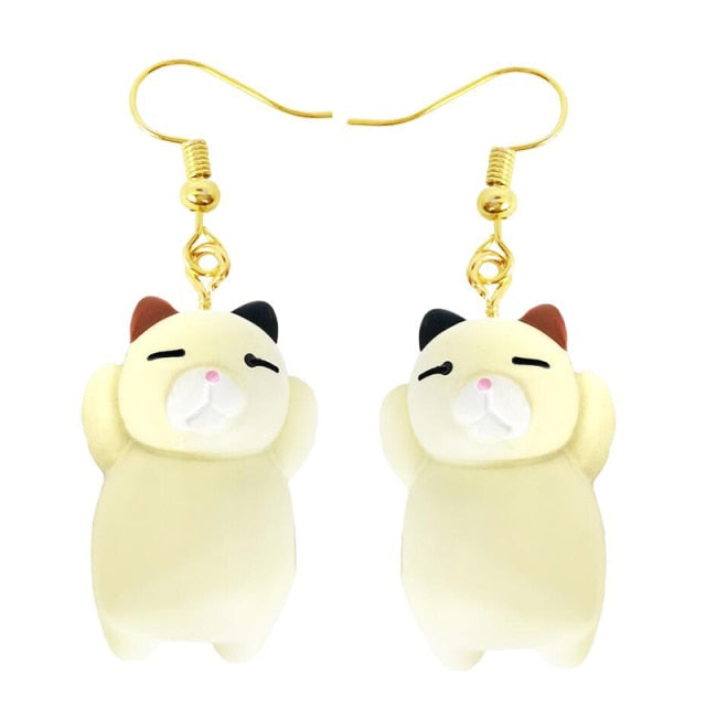 30 Style Earrings For Women Girls 3D Birthday Lovely Jewelry Duck Rabbit Animal Cow Flamingo Kids Children's friendship Gift