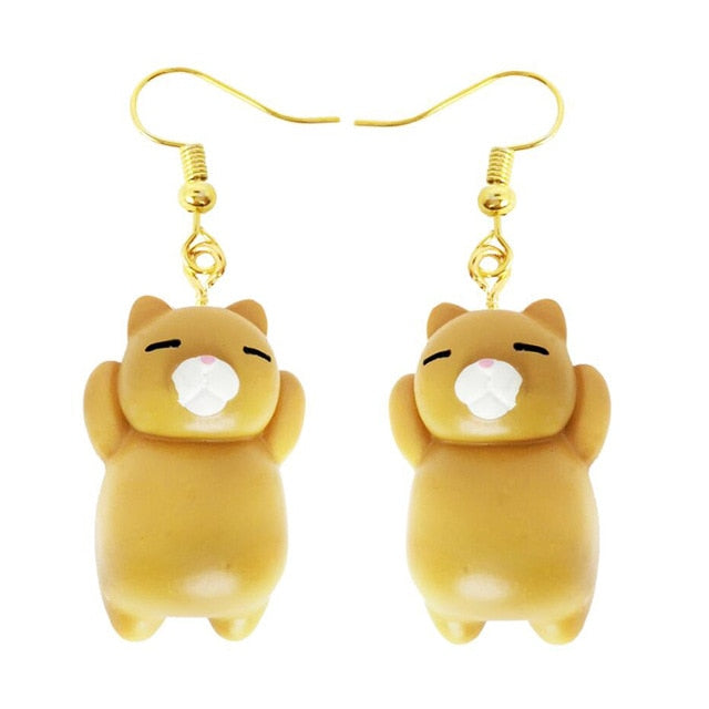 30 Style Earrings For Women Girls 3D Birthday Lovely Jewelry Duck Rabbit Animal Cow Flamingo Kids Children's friendship Gift