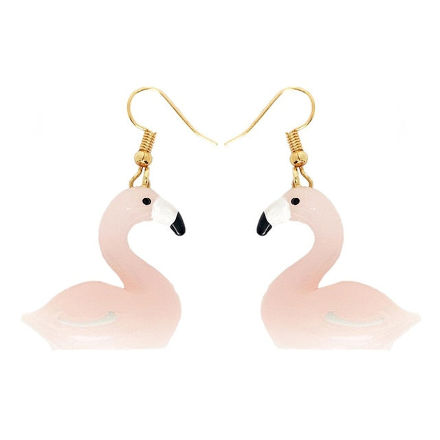 30 Style Earrings For Women Girls 3D Birthday Lovely Jewelry Duck Rabbit Animal Cow Flamingo Kids Children's friendship Gift
