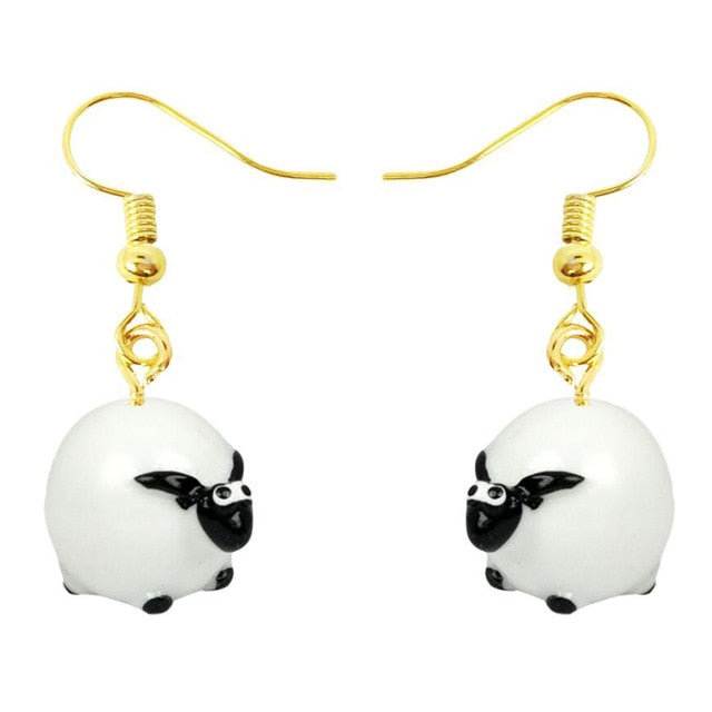 30 Style Earrings For Women Girls 3D Birthday Lovely Jewelry Duck Rabbit Animal Cow Flamingo Kids Children's friendship Gift
