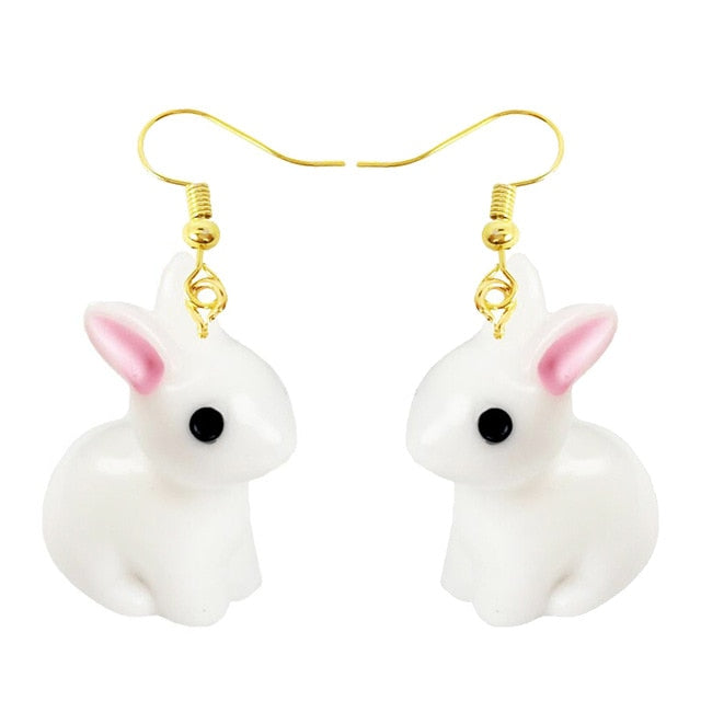 30 Style Earrings For Women Girls 3D Birthday Lovely Jewelry Duck Rabbit Animal Cow Flamingo Kids Children's friendship Gift
