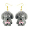 30 Style Earrings For Women Girls 3D Birthday Lovely Jewelry Duck Rabbit Animal Cow Flamingo Kids Children's friendship Gift