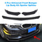 4 Pieces Car Front Bumper Lip Body Kit Spoiler Splitter ABS Bumper Canard Lip Splitter  Universal For Tesla Model 3 Sedan