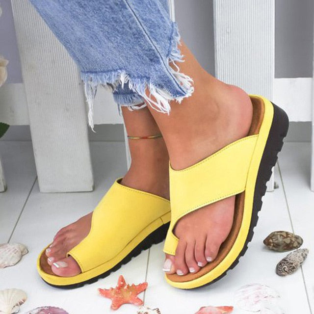 Women's Sandals  2020 New Female Shoes Comfy Platform Flat Sole Orthopedic Bunion Corrector Plus Size 35-43 Casual Shoes Woman