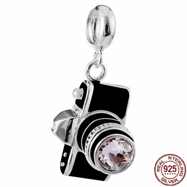 HOT SALE 925 Sterling Silver Colorful Coffee Ooke Series Beads Charms fit Original Pandora Bracelet Women Fashion DIY Jewelry