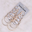 12 Pairs Gold Hoop Earrings Set Big Circle Earring Fashion Jewelry Earrings for Women Girls Steampunk Ear Clip Korean Earrings