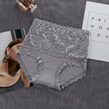 High Waist Lace Panties Women Seamless Slimming Tummy Control Briefs Sexy Plus Size Shapers Lingerie Cotton Health Knickers