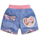New Summer Kids Short Denim Shorts For Girls Fashion Girl Short Princess Jeans Children Pants Girls Shorts Flower Girls Clothing