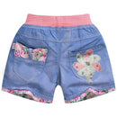 New Summer Kids Short Denim Shorts For Girls Fashion Girl Short Princess Jeans Children Pants Girls Shorts Flower Girls Clothing