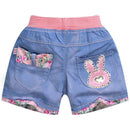 New Summer Kids Short Denim Shorts For Girls Fashion Girl Short Princess Jeans Children Pants Girls Shorts Flower Girls Clothing