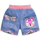 New Summer Kids Short Denim Shorts For Girls Fashion Girl Short Princess Jeans Children Pants Girls Shorts Flower Girls Clothing