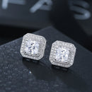 2021 New Arrival Fashion Luxury 925 Sterling Silver Pink CZ Drop Stud Earing  For Women Valentine's Day Gift Z5