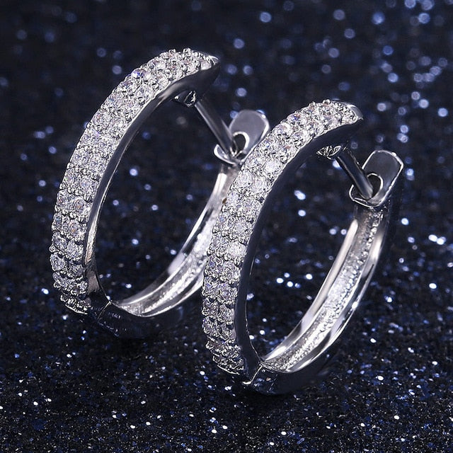 2021 New Arrival Fashion Luxury 925 Sterling Silver Pink CZ Drop Stud Earing  For Women Valentine's Day Gift Z5