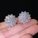 2021 New Arrival Fashion Luxury 925 Sterling Silver Pink CZ Drop Stud Earing  For Women Valentine's Day Gift Z5