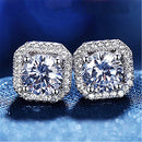 2021 New Arrival Fashion Luxury 925 Sterling Silver Pink CZ Drop Stud Earing  For Women Valentine's Day Gift Z5
